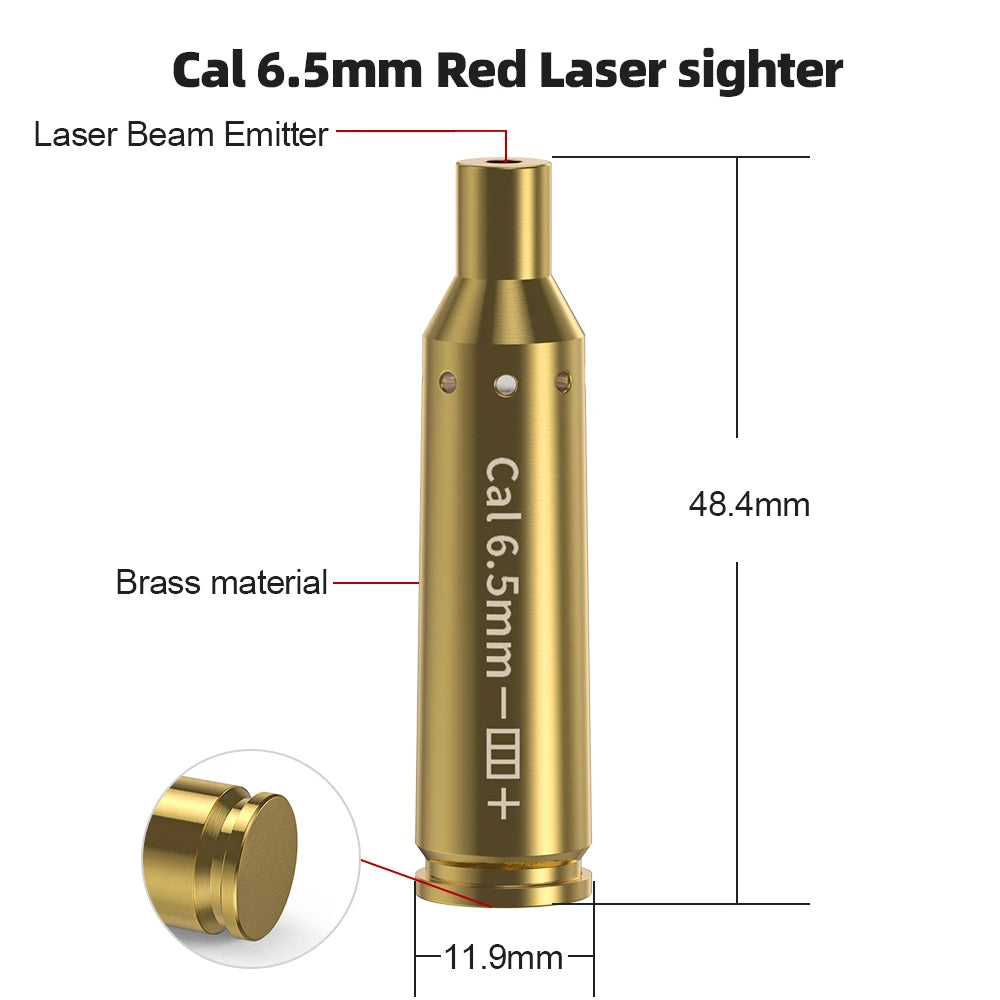 6.5MM Optics Cartridge Red Dot Laser Boresighter
