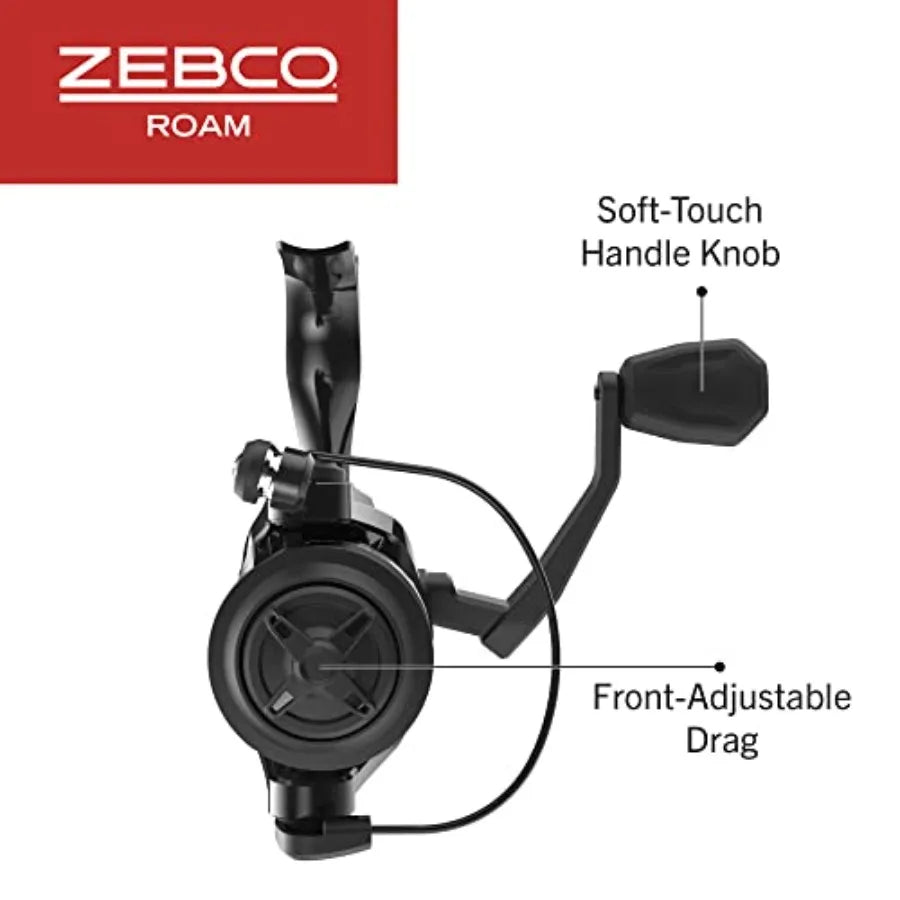 Spinning Reel and Fishing Rod Combo with Split ComfortGrip Rod Handle
