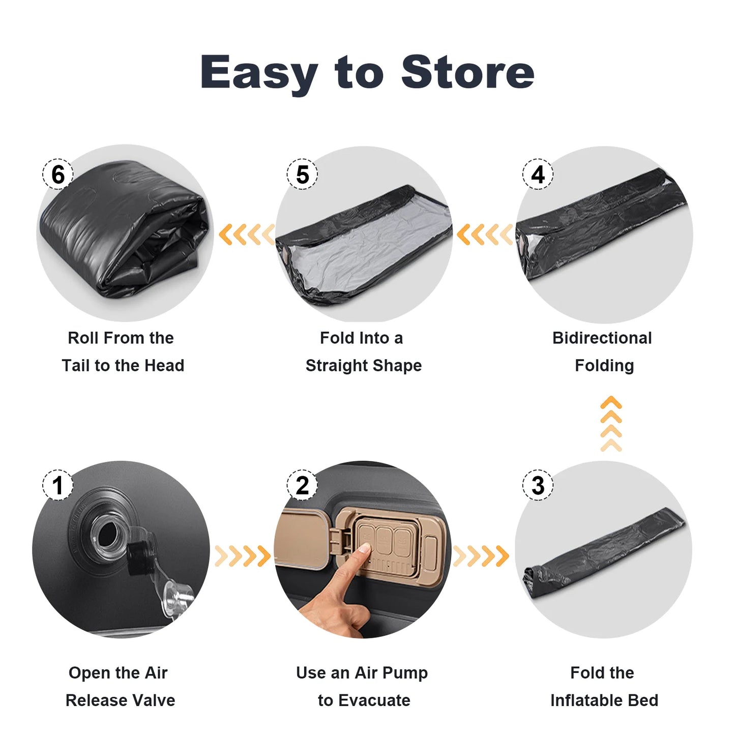 PVC Automatic Inflatable Mattress Camping/Home, Built-In Pump
