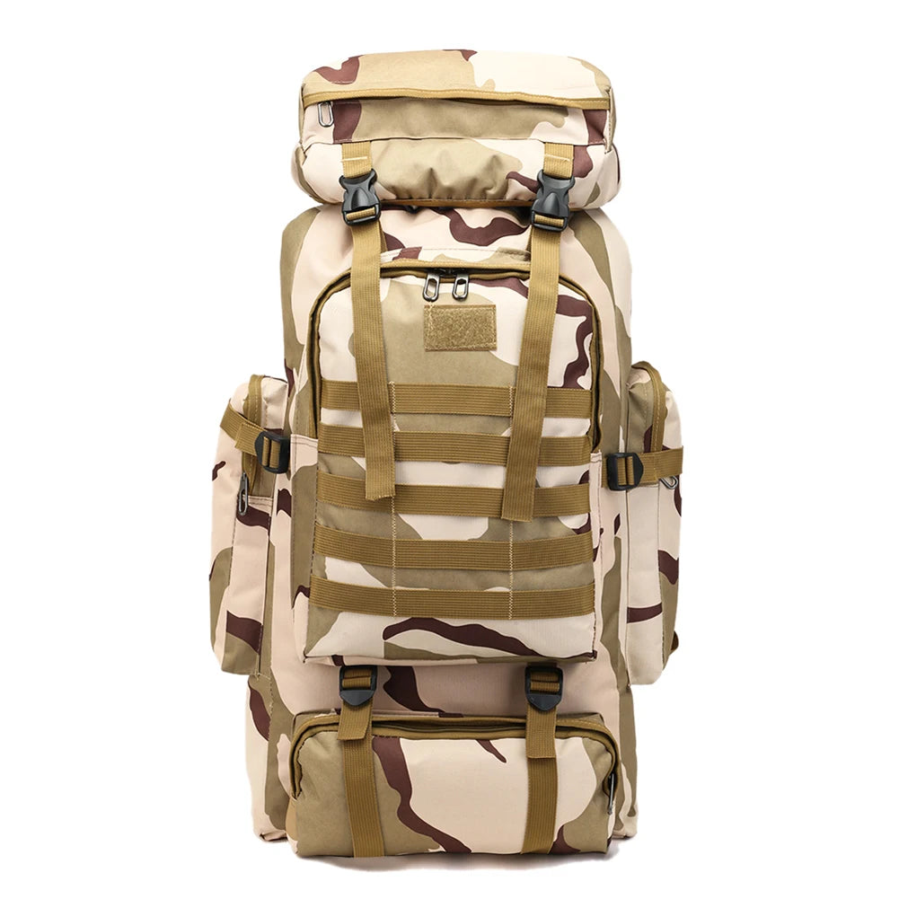 80L Tactical Backpack, Outdoor Military Rucksacks, Camping/Fishing/Hunting Knapsack