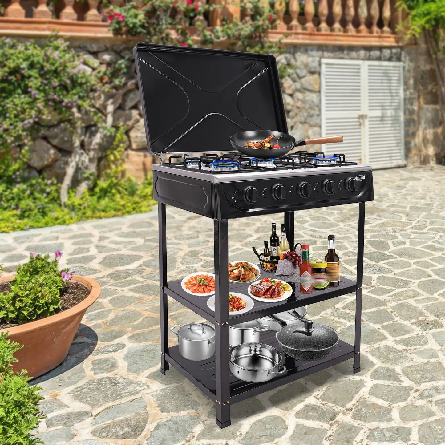 Outdoor 5-Burner Gas Stove