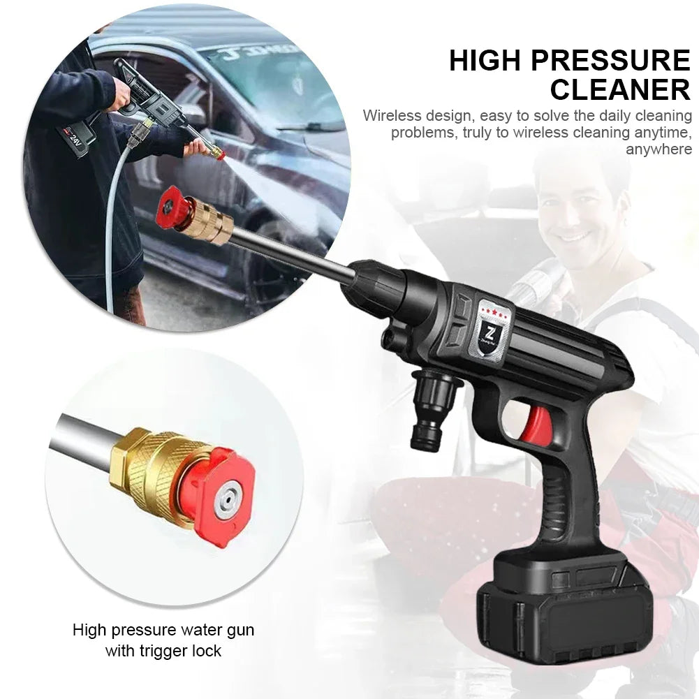 High Pressure Car Washer Wireless Car Wash Machine 4000mAh Rechargeable