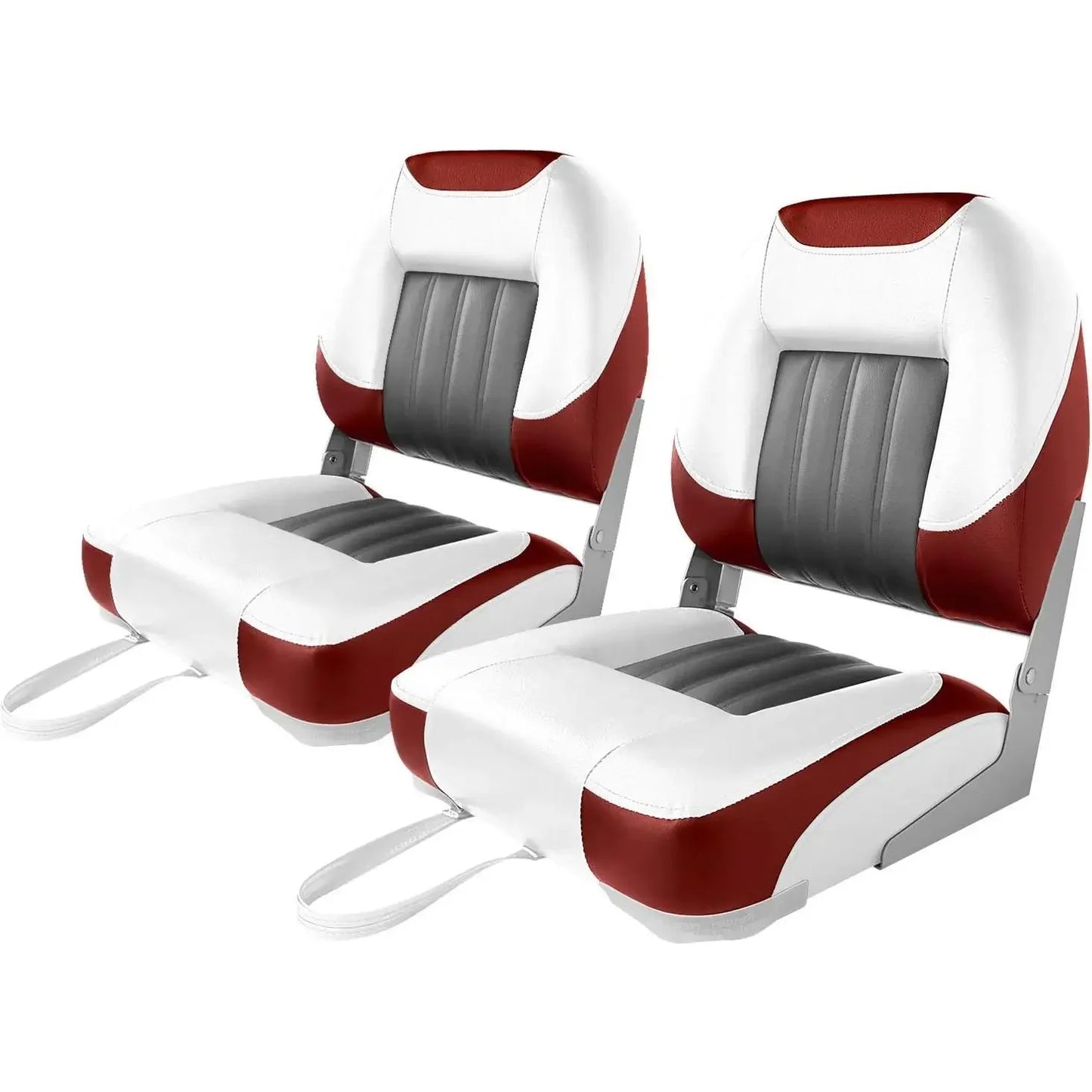Deluxe Low/High Back Boat Seat, Fold-Down Fishing Boat Seat