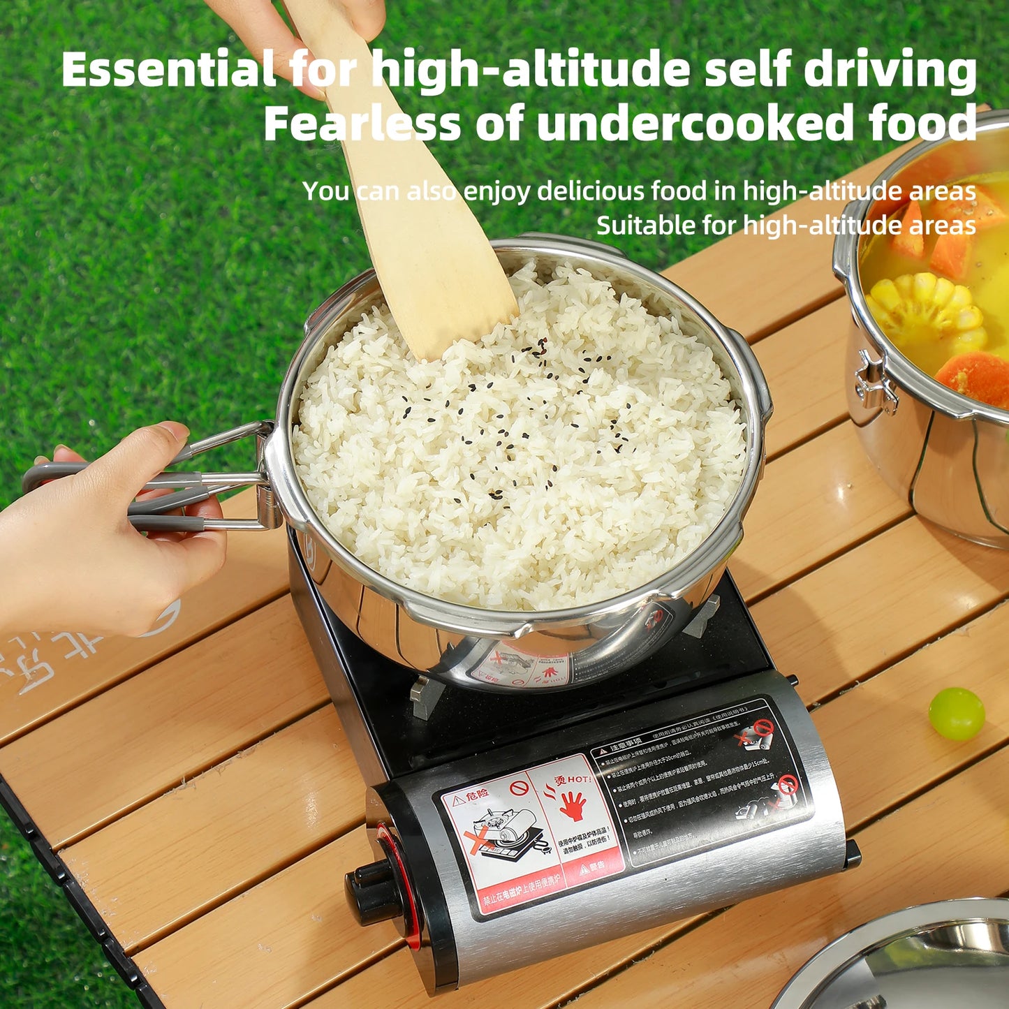304 stainless steel pressure cooker, suitable for all stoves