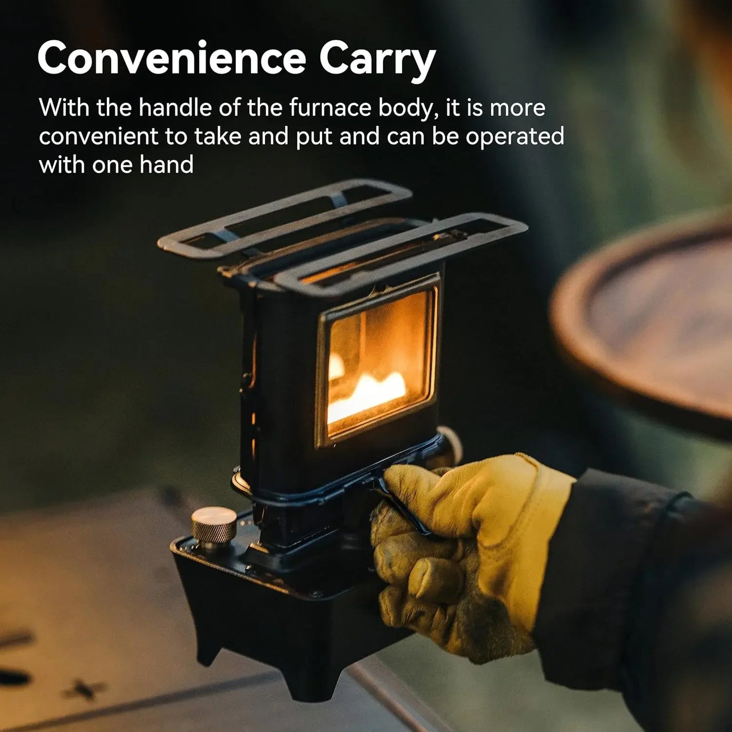 Camping Oil Lantern, Portable Stove for Outdoor Lighting, Cooking, Warming
