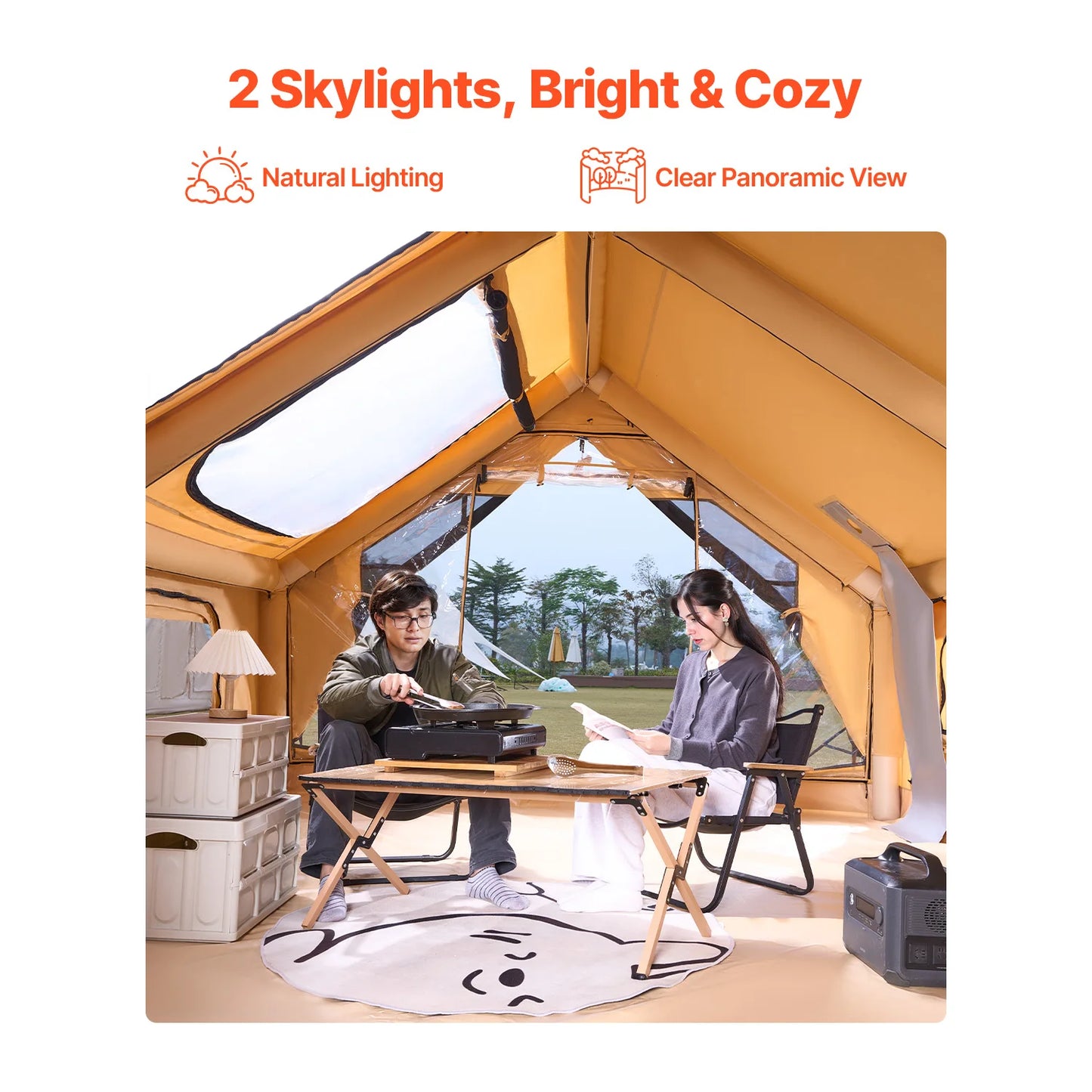 SucceBuy Inflatable Tents for Camping, Easy Setup Blow up Tent
