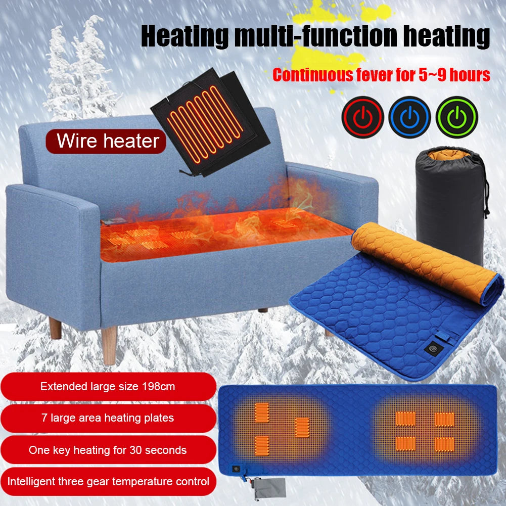 Winter Heating Mat USB Heating/Sleeping Mat, Camping Warming Mattress