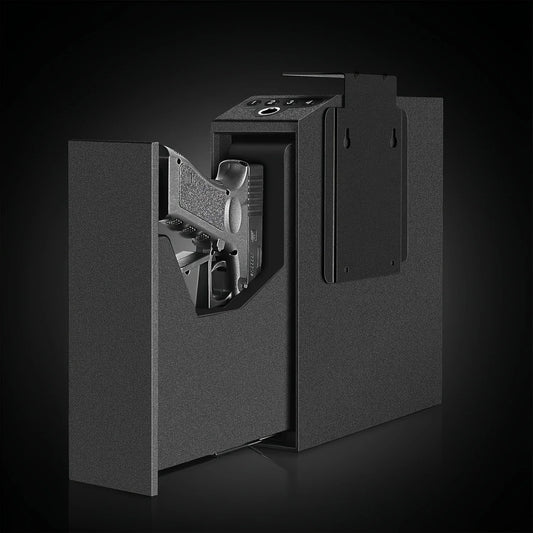 Biometric Slider Handgun Gun Safe for Nightstand, Desk, Bed Side,Truck