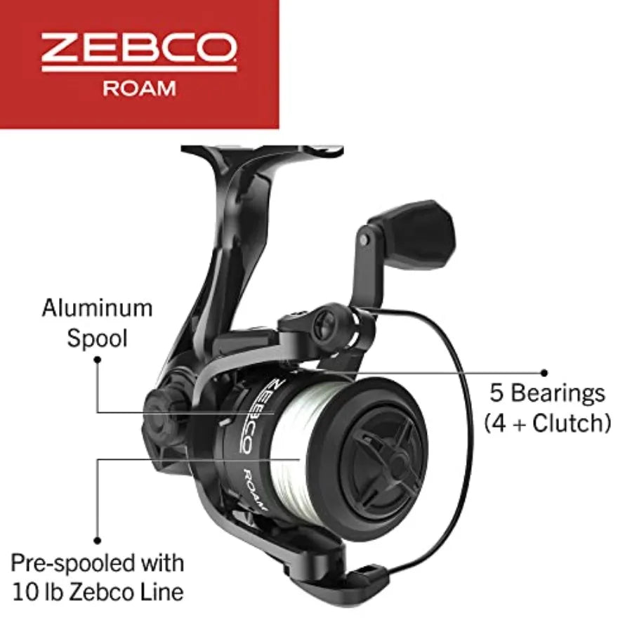 Spinning Reel and Fishing Rod Combo with Split ComfortGrip Rod Handle