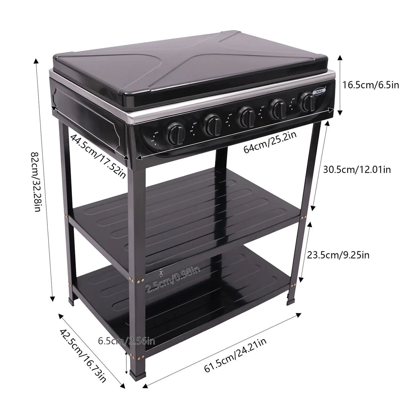 Outdoor 5-Burner Gas Stove