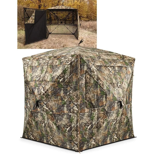 See Through Hunting Blind 360° Silent with Swing Door