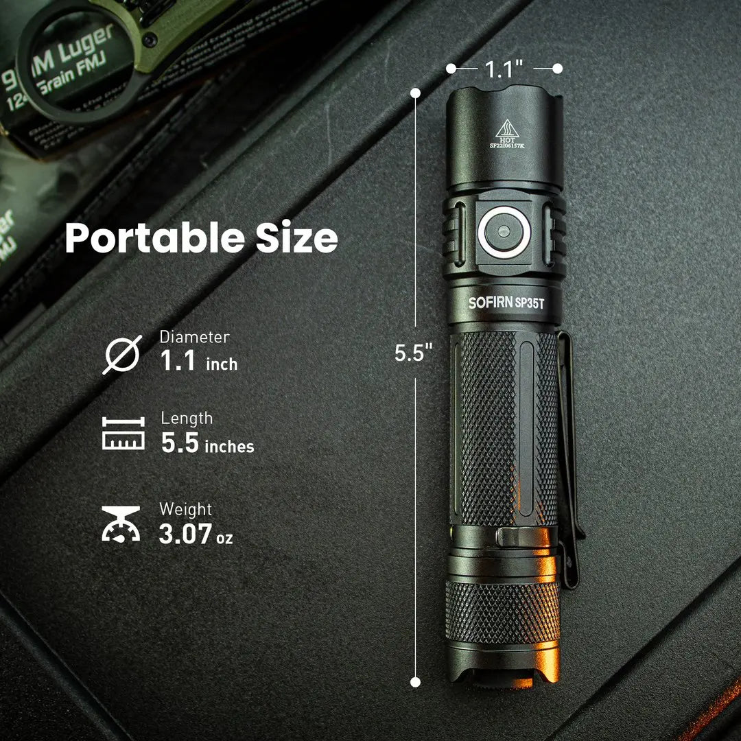Tactical 21700 Flashlight Powerful LED Light USB C Rechargeable Torch