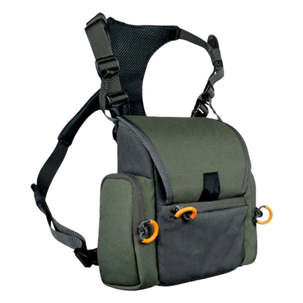 Bino Harness with Rain Cover with Rangefinder Pocket, Adjustable Large Capacity Bino Case