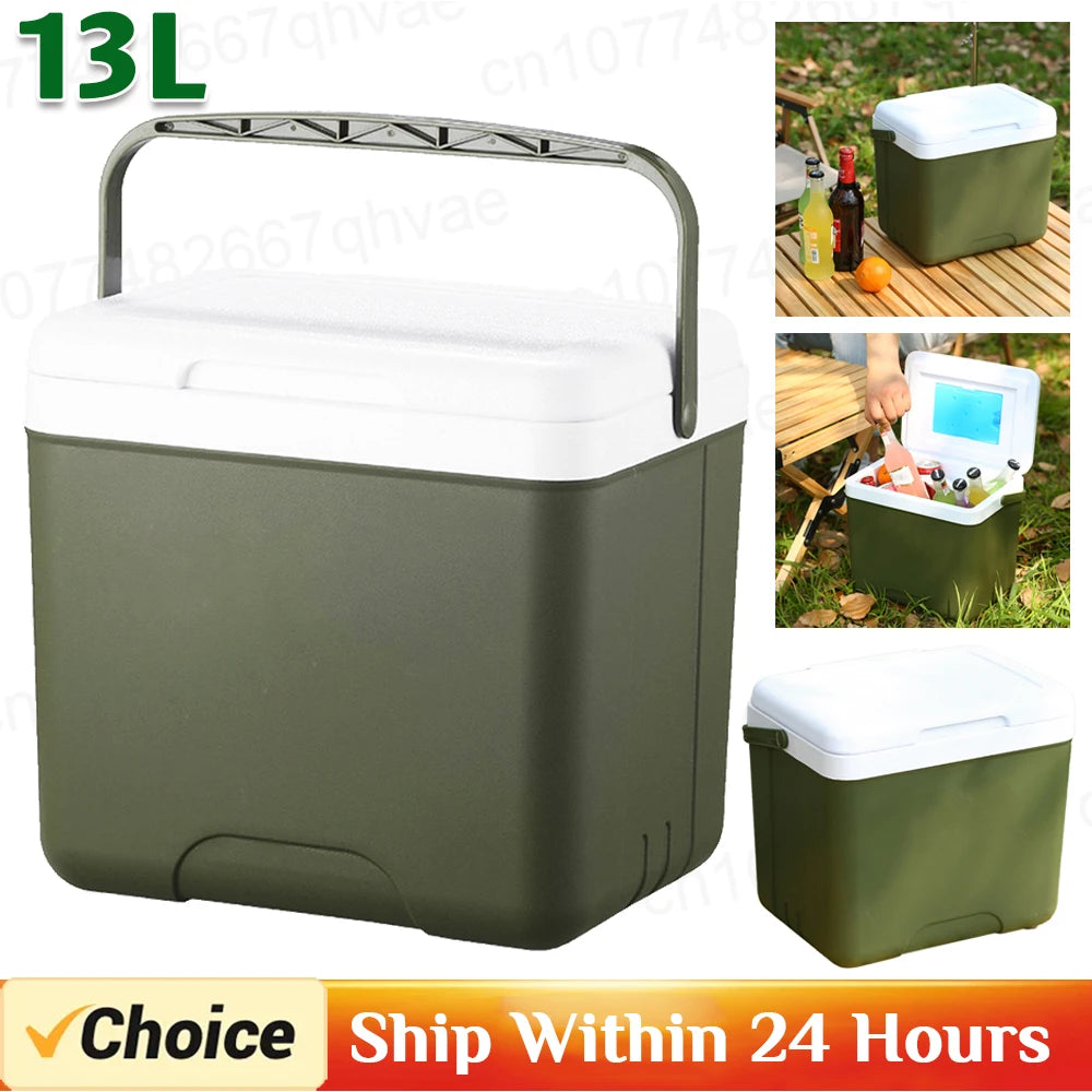 5/6/13L Cooler Box, Portable Camping, Large Capacity Car Ice Bucket