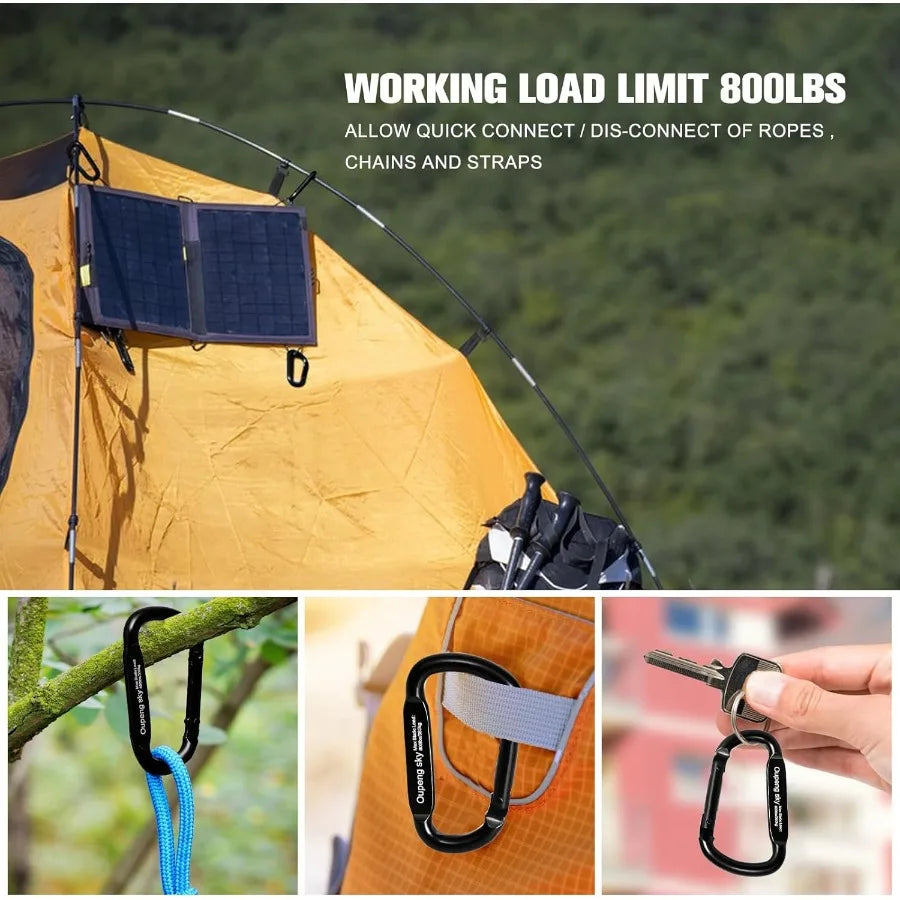 Heavy Duty D Ring Shape Carabiner Clip