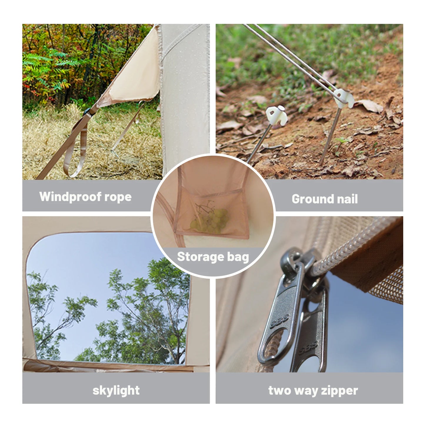 Inflatable Camping Tent Easy Setup, Waterproof, Windproof