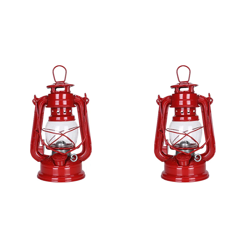 Retro Fuel Camping Lanterns, Portable Hurricane Table Lamps