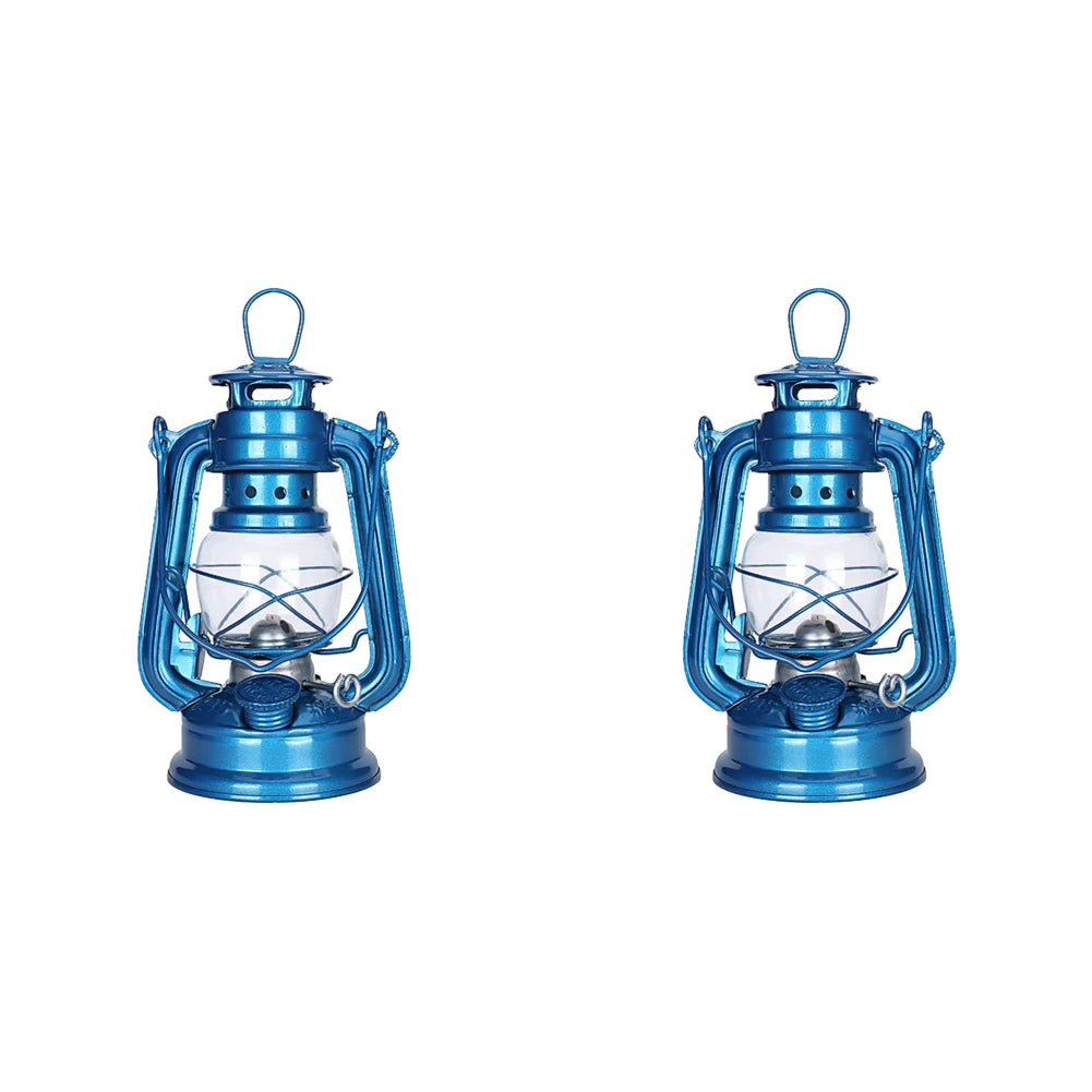 Retro Fuel Camping Lanterns, Portable Hurricane Table Lamps