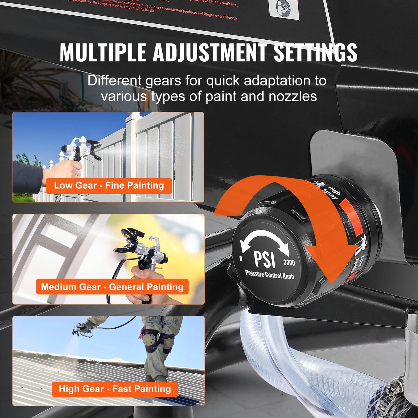 750W 950W Airless Paint Sprayer 3000PSI High Efficiency Electric