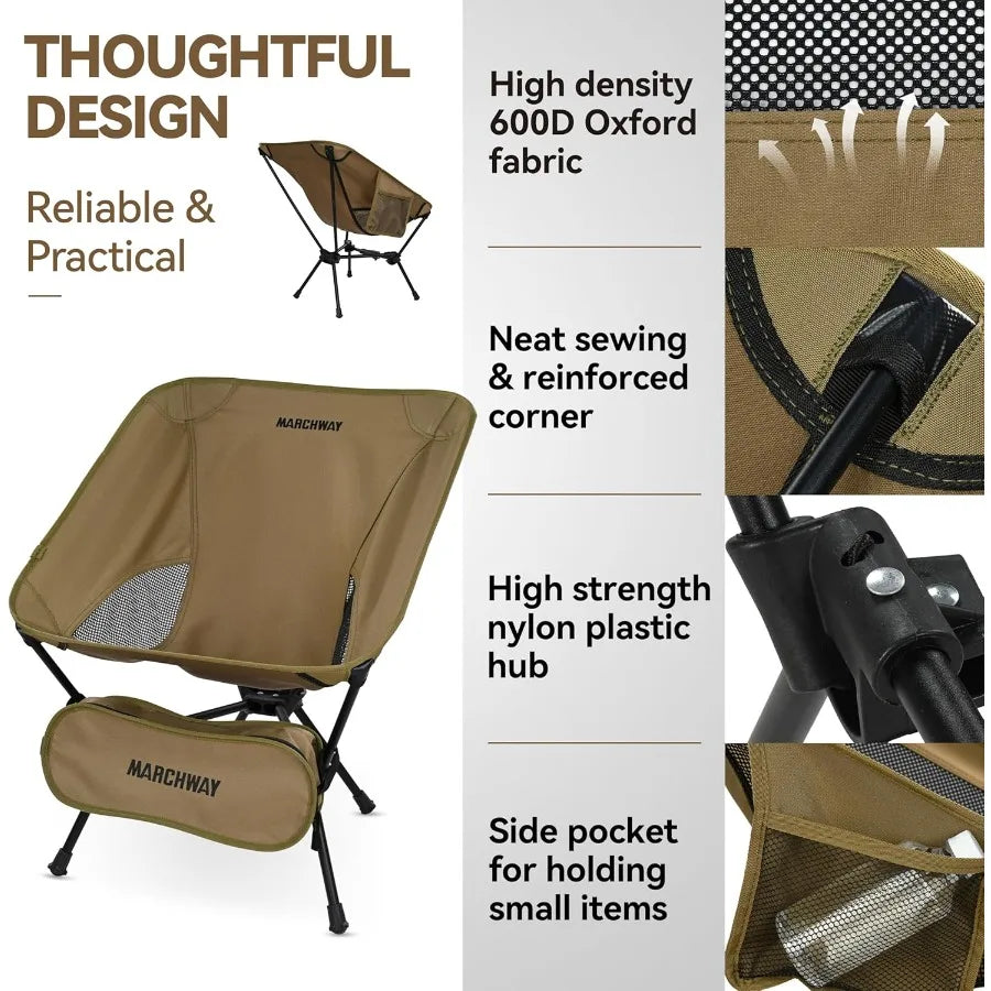 Lightweight Folding Camping Chair with Spring Lock