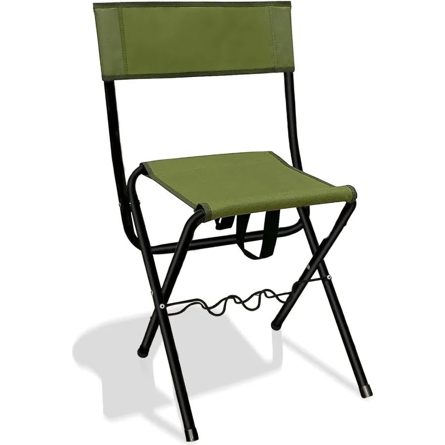 Compact and Portable Folding Fishing Chair with Integrated Rod Holder