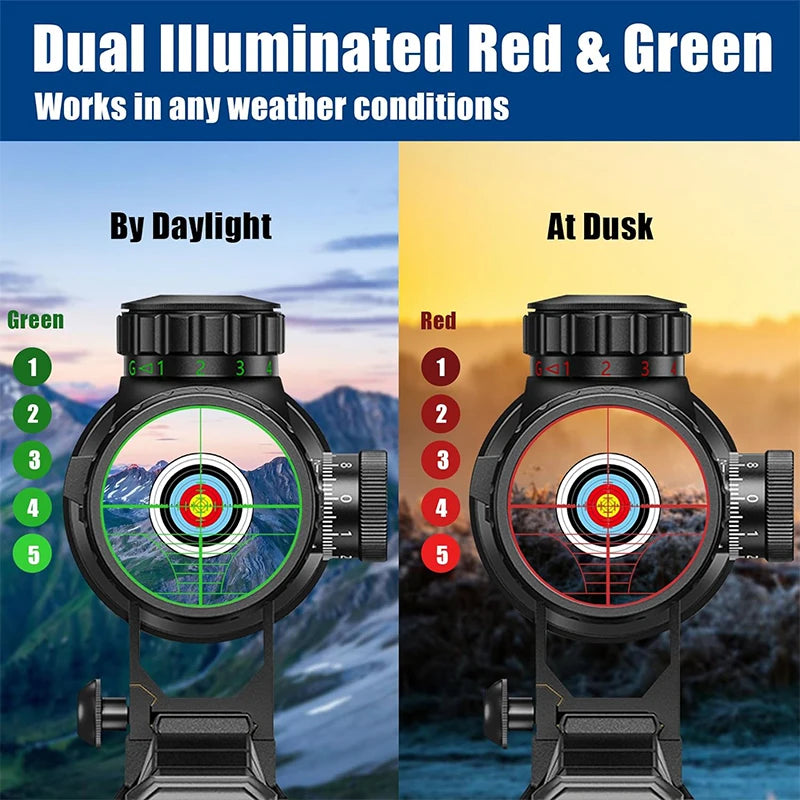 6-24x50 AO Rifle Hunting Long-Range Scope Illuminated Reticle