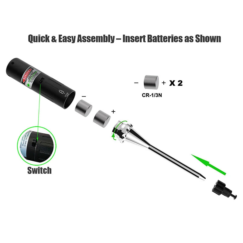 Green/Red Laser Aiming Kit, For Rifle Pistol Universal Caliber