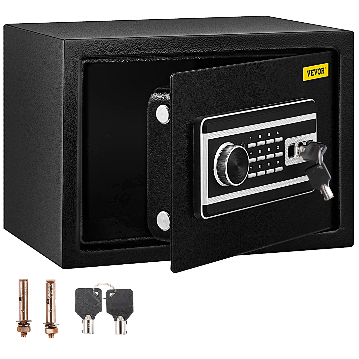 Fingerprint Locks Safe Deposit Box 0.8/1.7/2.1 Cubic Feet Digital Electronic Bank for Money, Guns