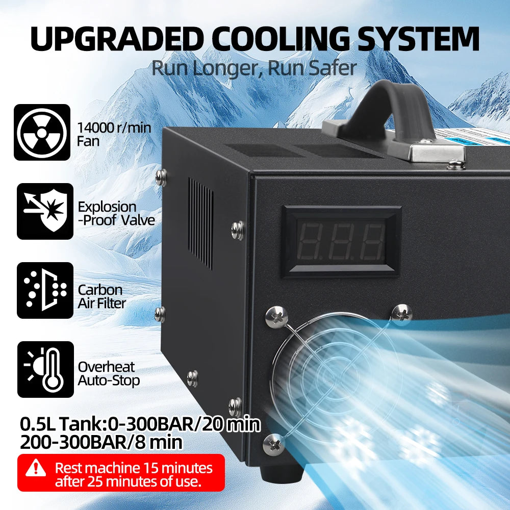 4500psi 12v Pcp Compressor 110 220V Transformer 4500psi Pneumatic Airgun Rifle Inflator