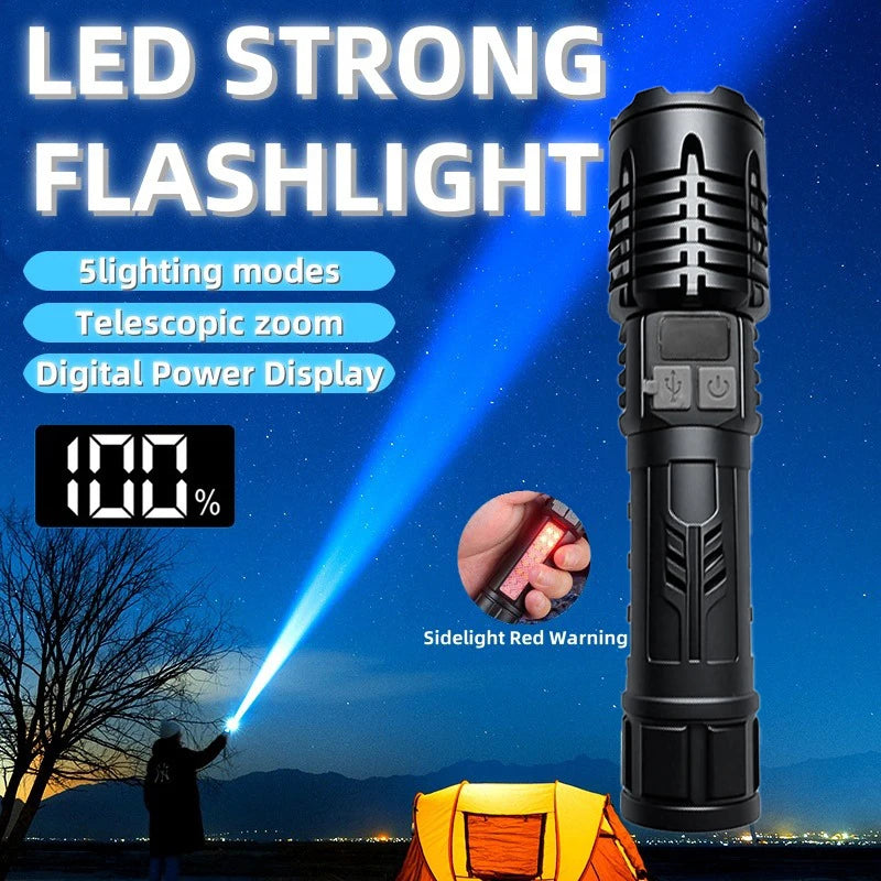 High Lumen Waterproof Tactical Flashlight - 5 Modes