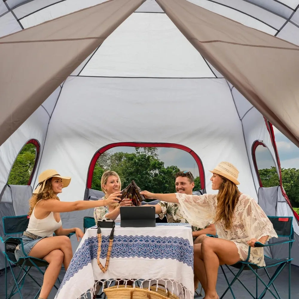 8/10 Person Camping Tent, Large 2 Room Family Tent