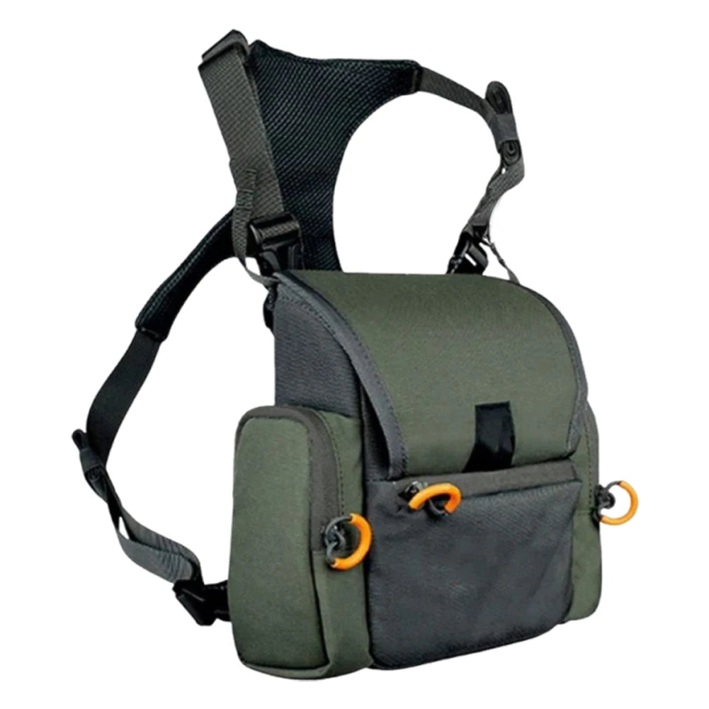 Bino Harness with Rain Cover with Rangefinder Pocket, Adjustable Large Capacity Bino Case