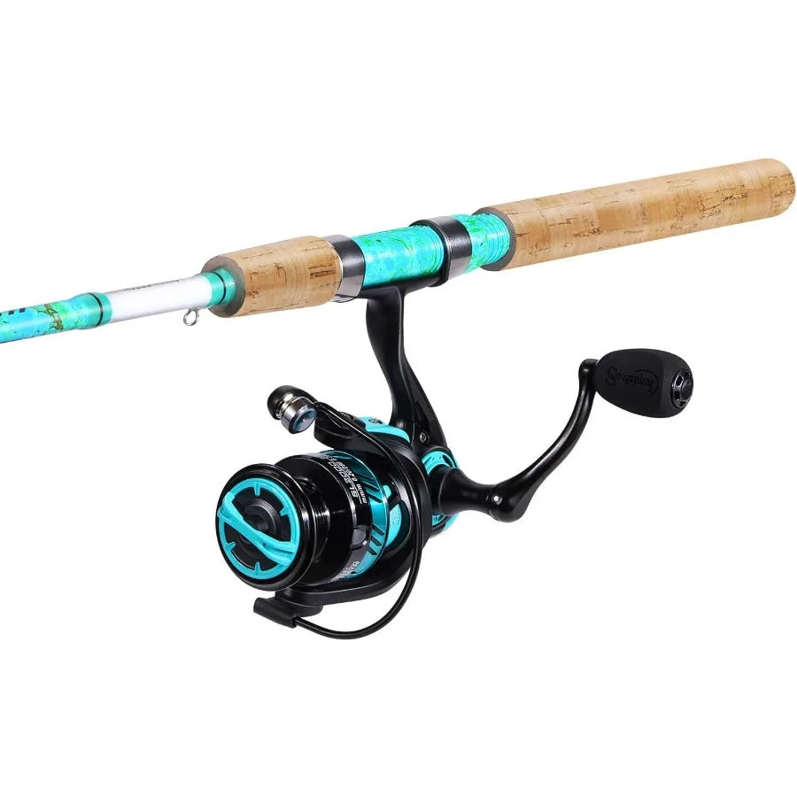 5 Foot 6 Inch Graphite Fiberglass Fishing Rod and Reel Combo