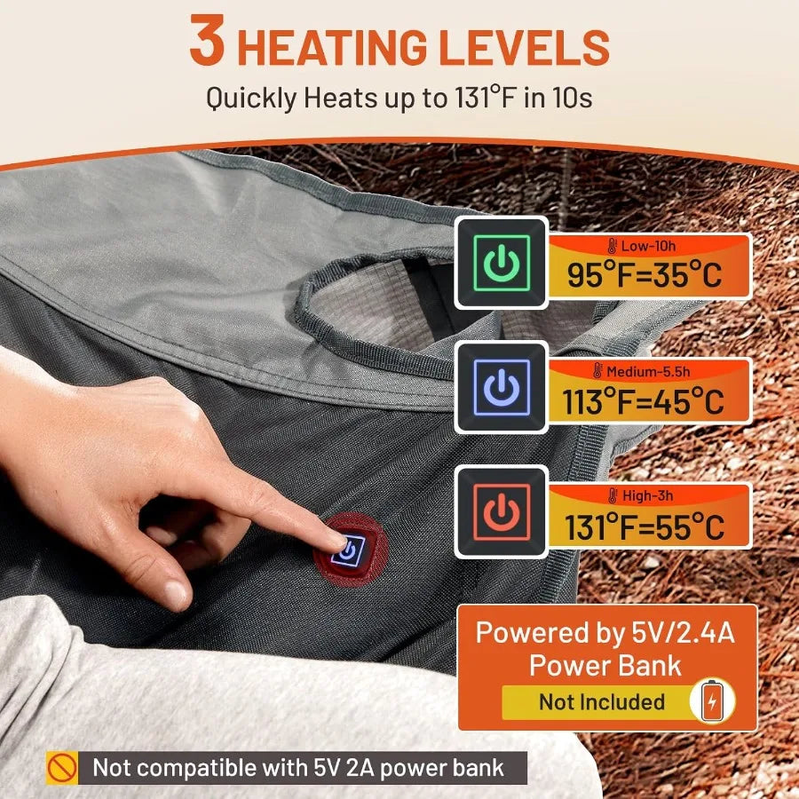 Heated Double Camping Chair, Camp Couch