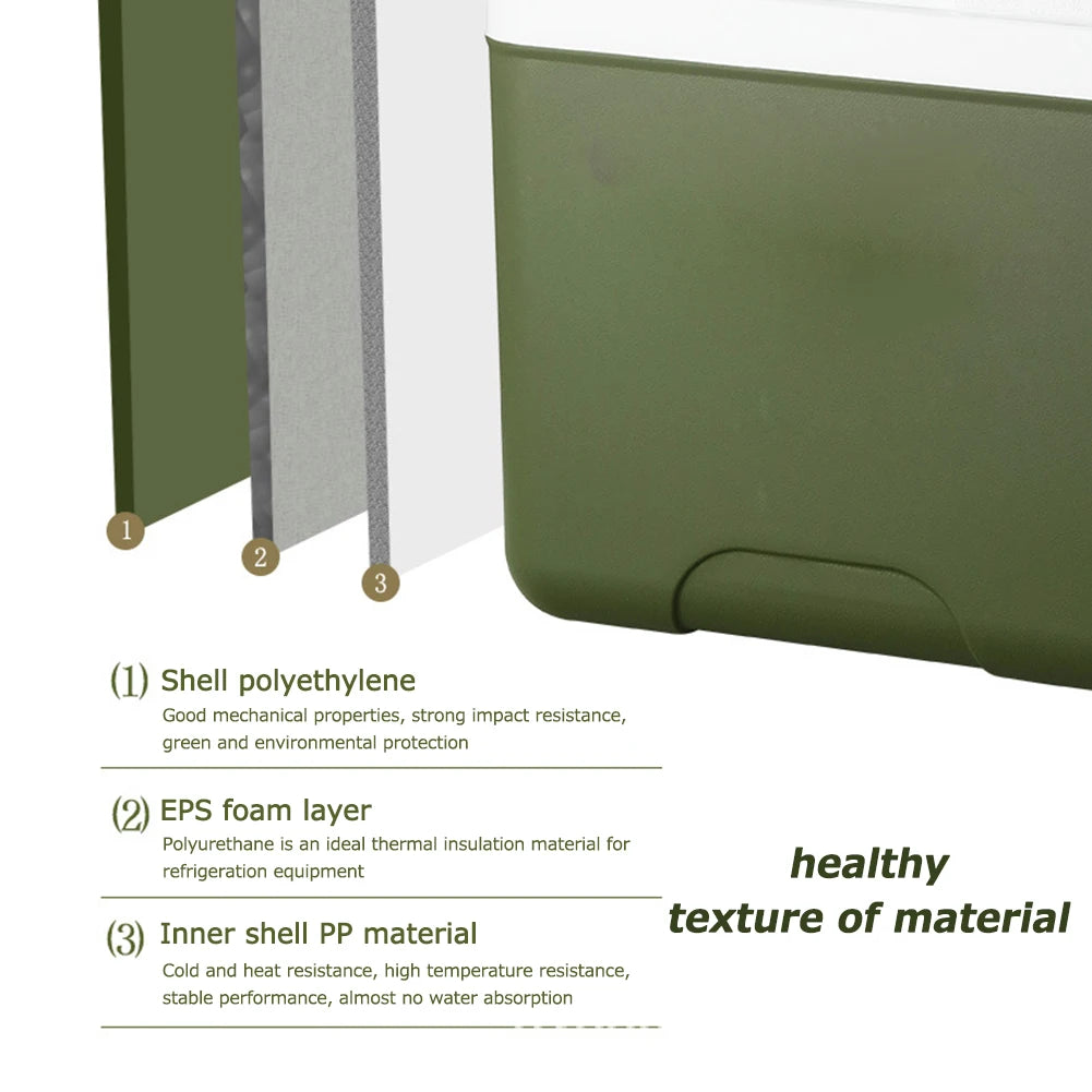 5/6/13L Cooler Box, Portable Camping, Large Capacity Car Ice Bucket