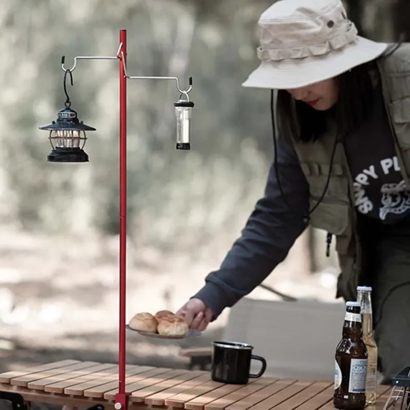 Camping Light Stand Ultralight Table Lantern Lamp Hanger Portable Detachable Lantern Holder Lighting Brackets Tourist Equipment