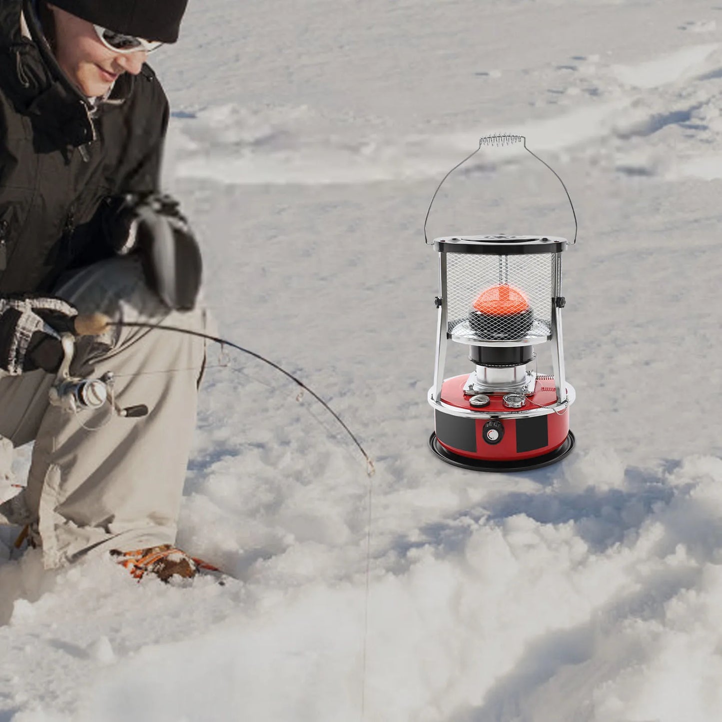 Portable Kerosene Heater, Winter Outdoor Liftable Heater for Ice Fishing/ Outdoor Home Barbecue