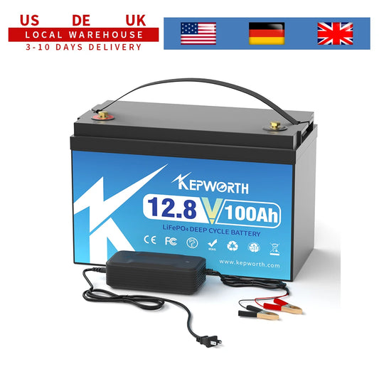 KEPWORTH 12V 100Ah LiFePO4 Battery Packs Grade A Cells Rechargeable For Outdoor / Home Storage