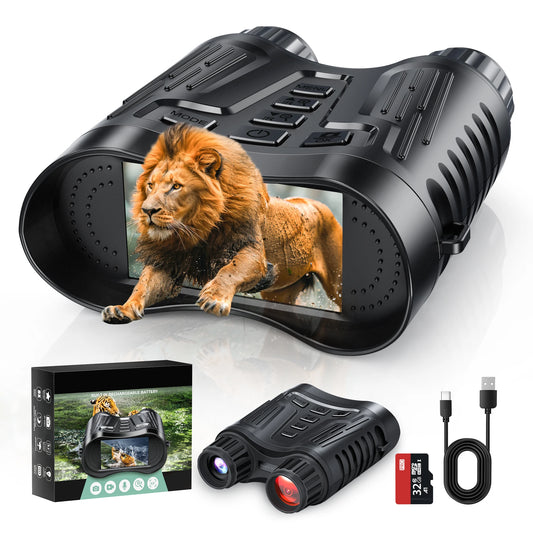Rechargeable Night Vision Telescope 4K UHD Infrared Telescope Camera Binocular Telescope 8X Zoom