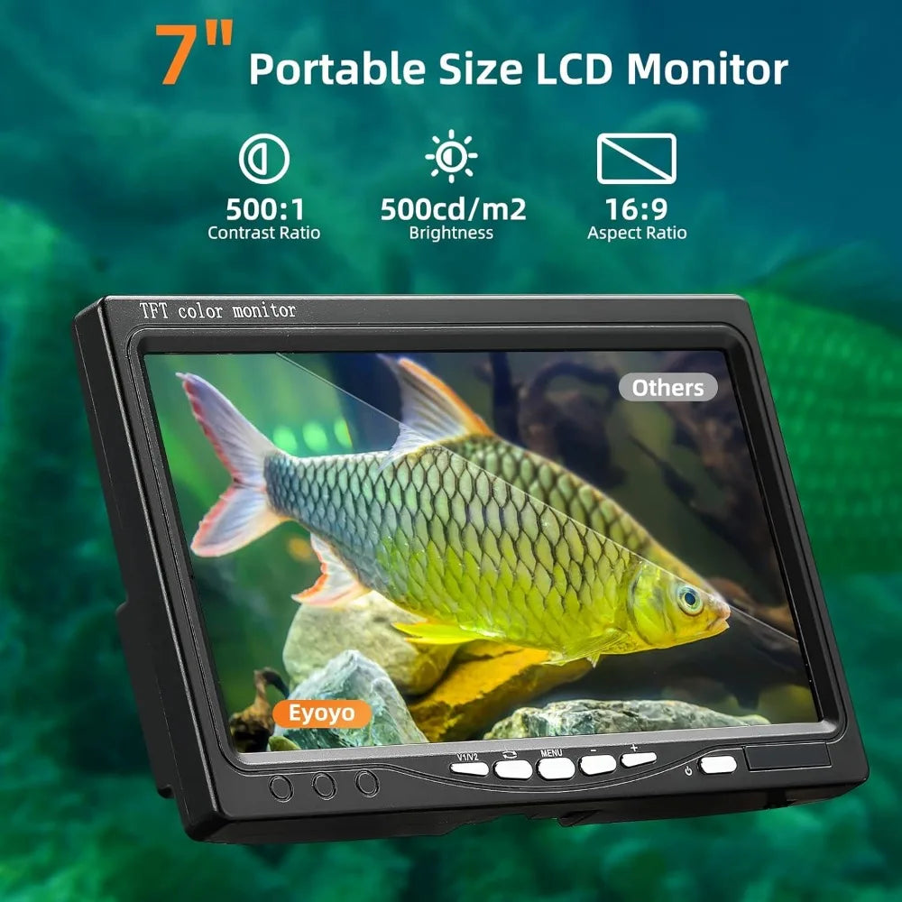 Underwater fishing camera 7 inch LCD fish finder, Waterproof