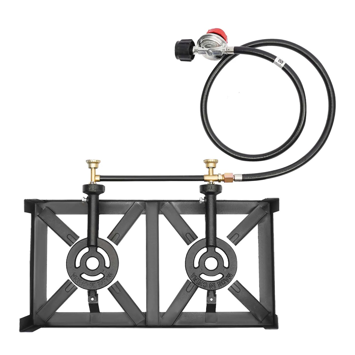 2 Burners Portable Gas Stove Camping Grill Propane Cooker