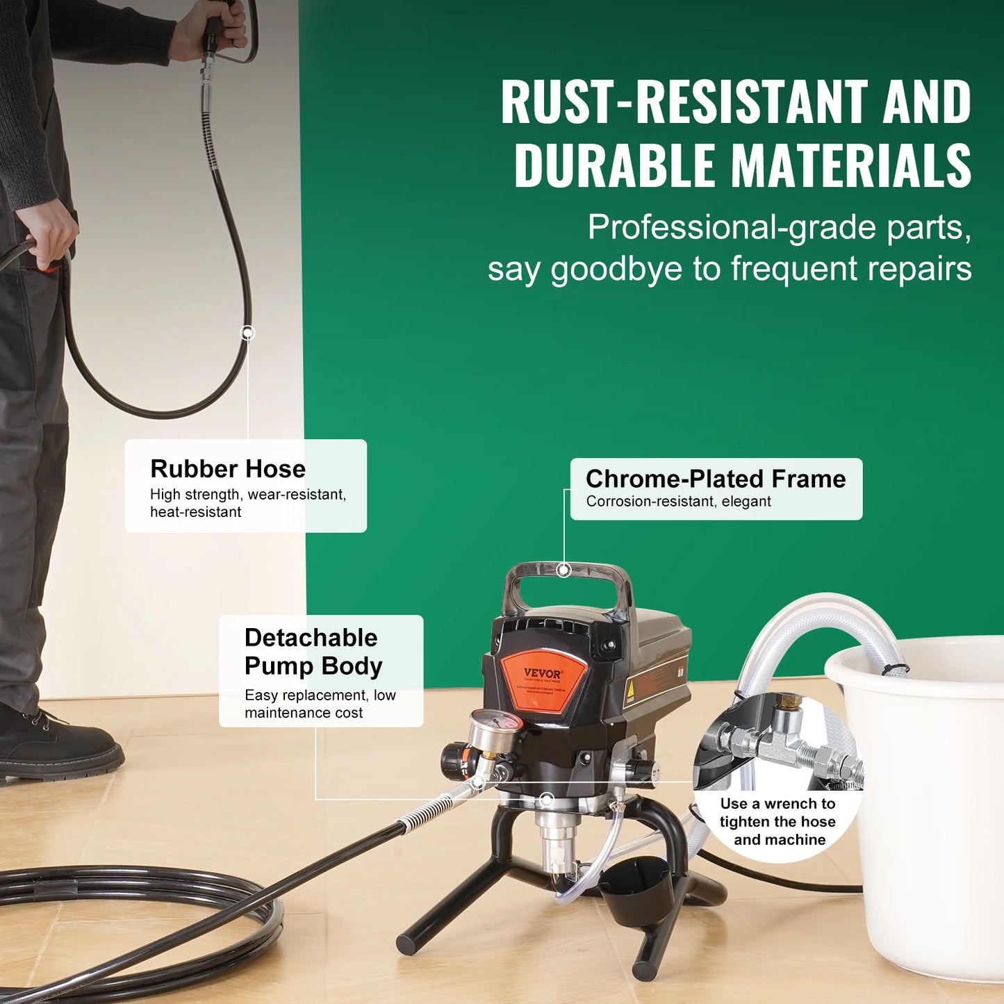 750W 950W Airless Paint Sprayer 3000PSI High Efficiency Electric