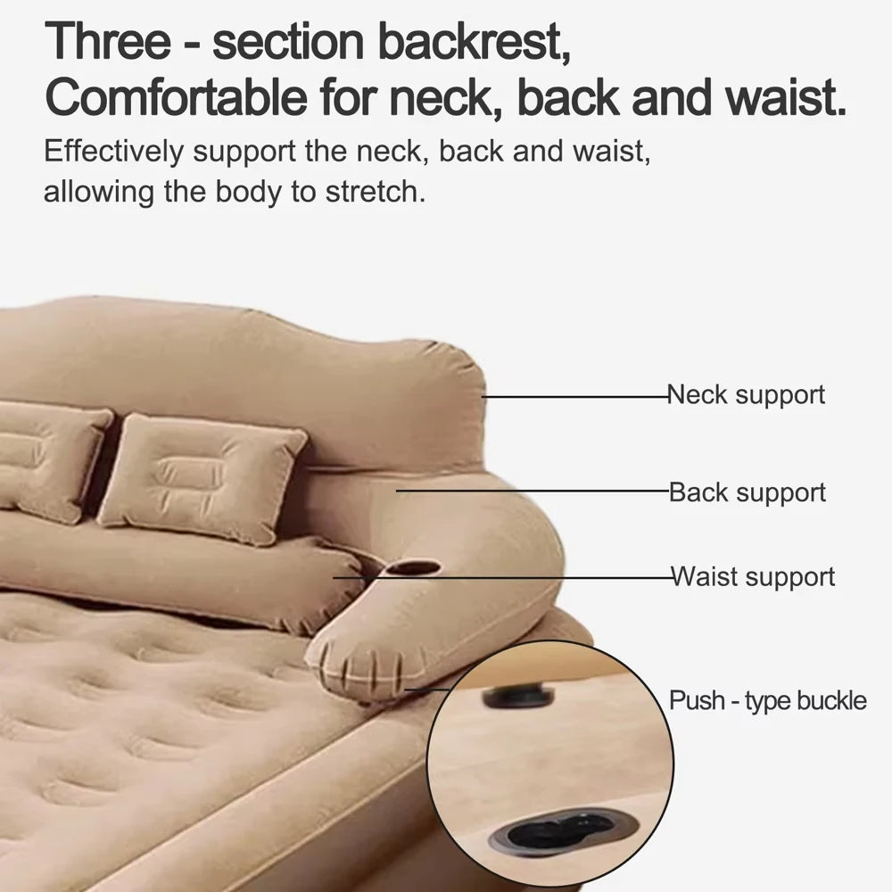Gray 2 Persons Inflatable Mattress, Camping/Outdoor/Indoor 48cm High