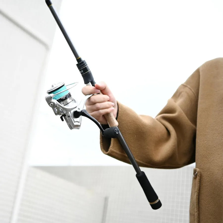 4Piece Carbon Fiber Spinning Rod and Reel Combo for Travel Fishing 7ft Lightweight with Carry Bag