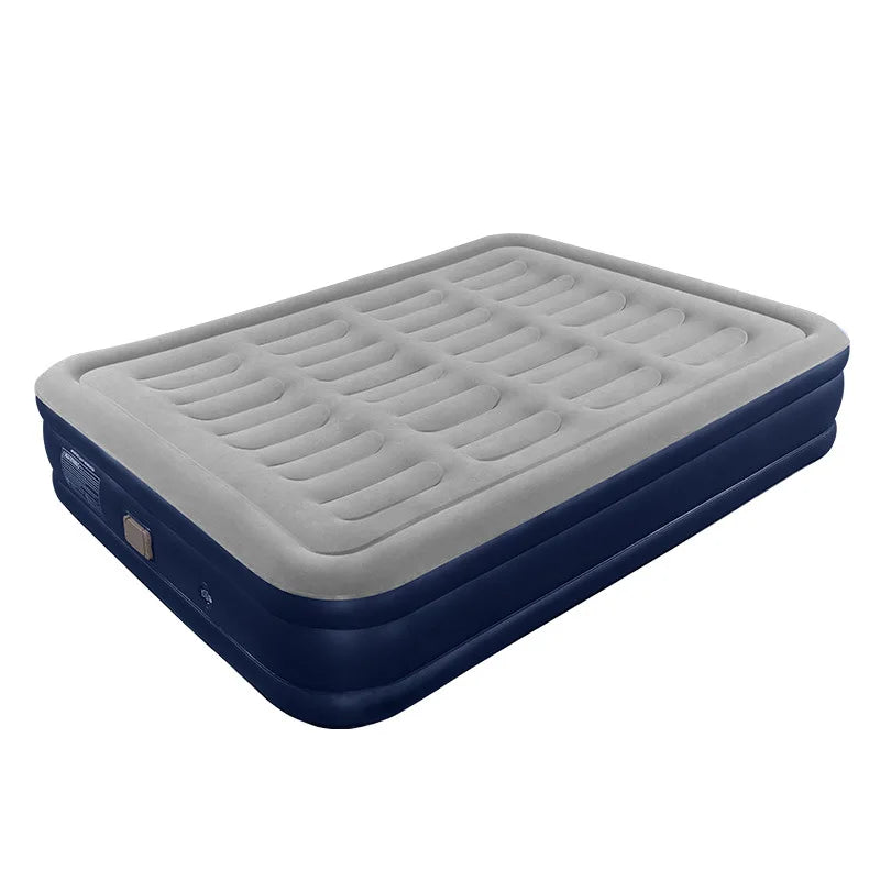 Foldable Inflatable Mattress Antileak Thicken Sleeping Bed Mat Soft Flocked