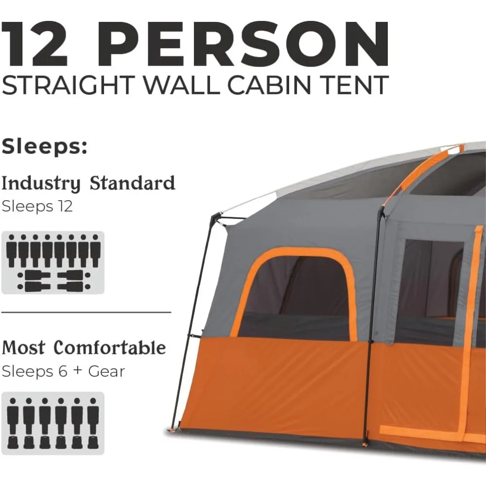 Tent for Family Camping  10 Person / 11 Person / 12 Person, Large Multi Room