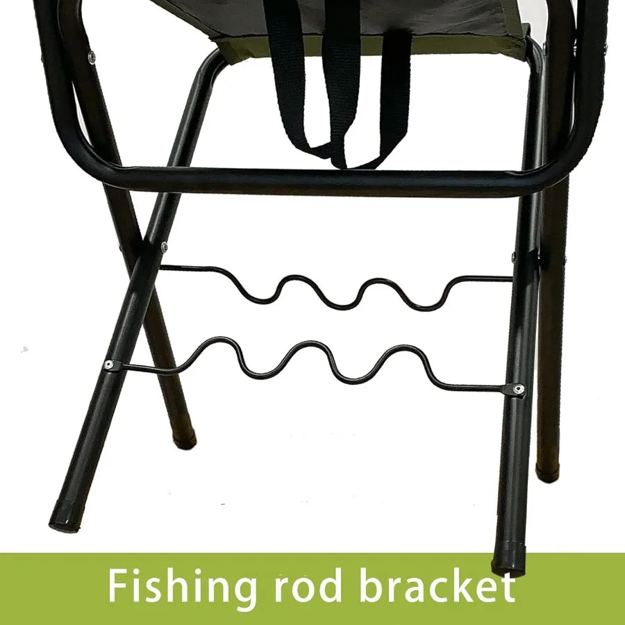 Compact and Portable Folding Fishing Chair with Integrated Rod Holder