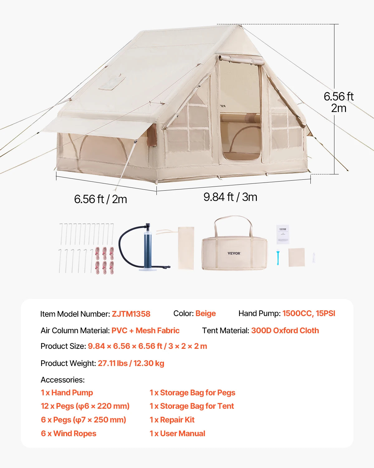 inflatable Tents for Camp, Easy Setup Blow up Tent