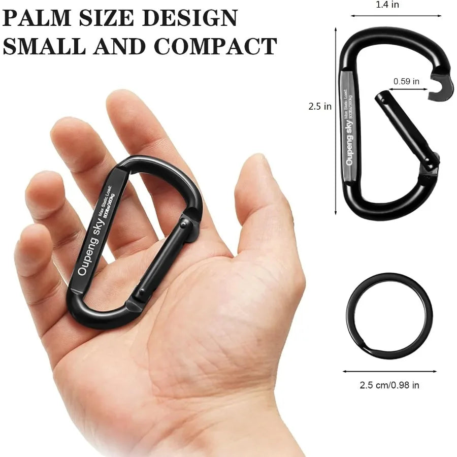 Heavy Duty D Ring Shape Carabiner Clip