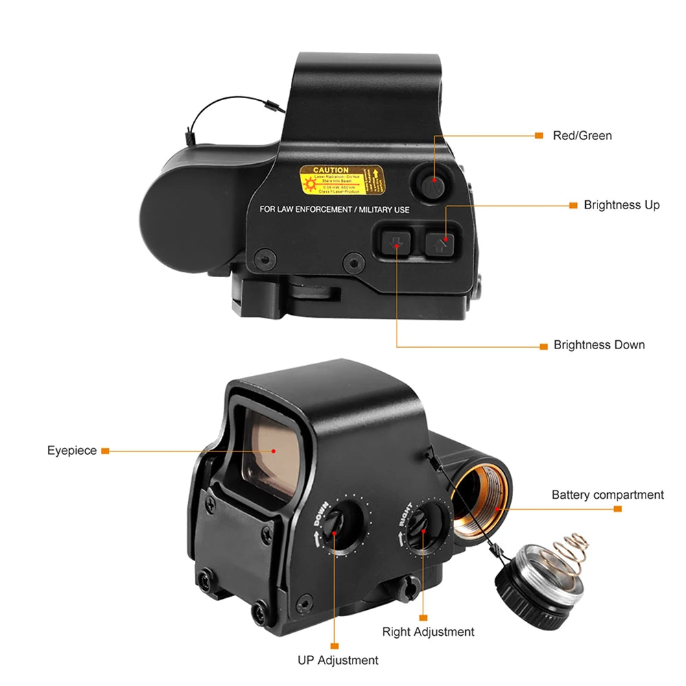 551 552 553 558 Red Green Dot Holographic Sight, Scope Hunting Reflex Sight